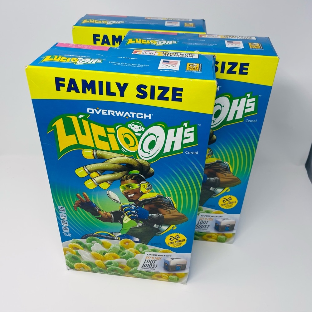 Lucio Ohs Cereal - Blue and Green - Price for ONE box. 3 available.